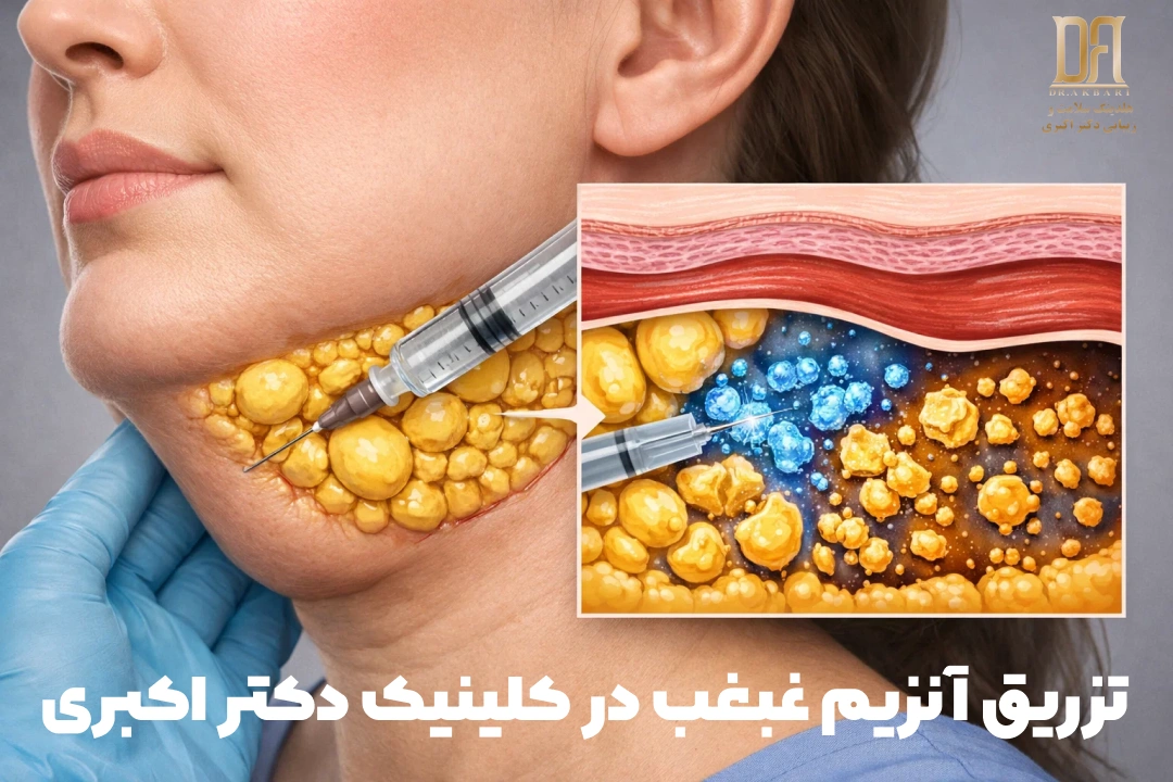 نحوه تاثیرگذاری و عملکرد آنزیم بر روی چربی غبغب در کلینیک دکتر اکبری فرمانیه