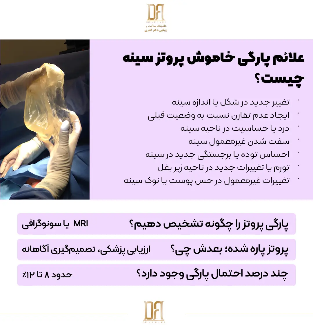 بررسی علائم پارگی پروتز سینه چیست و چگونه تشخیص داده می‌شود؟